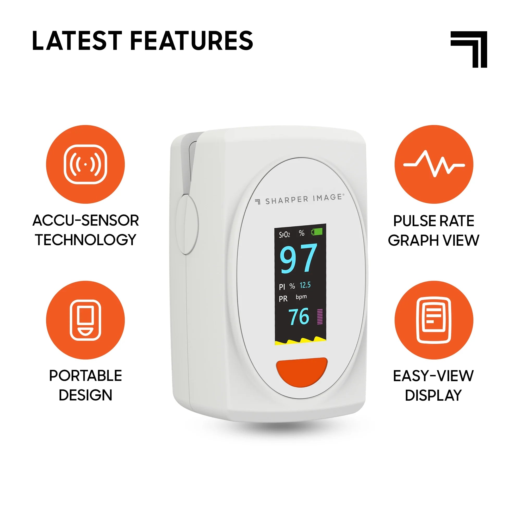 Finger Pulse Oximeter – Blood Oxygen & Heart Rate Monitor