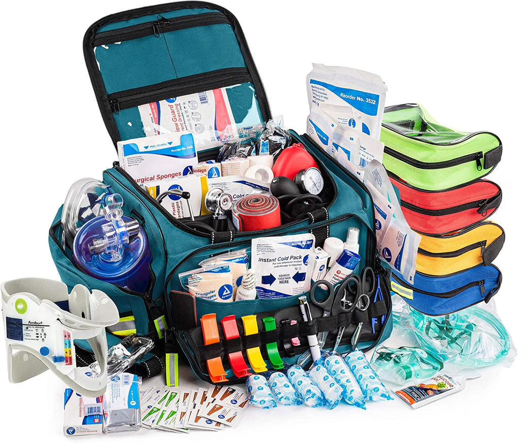 First Responder Bag | Fully-Stocked Professional Advanced EMT/EMS Trauma Kit