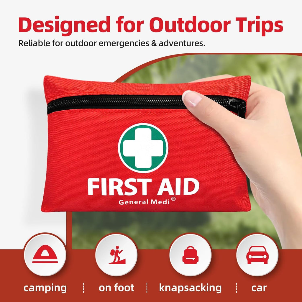 General Medi 110Pc Mini First Aid Kit Red
