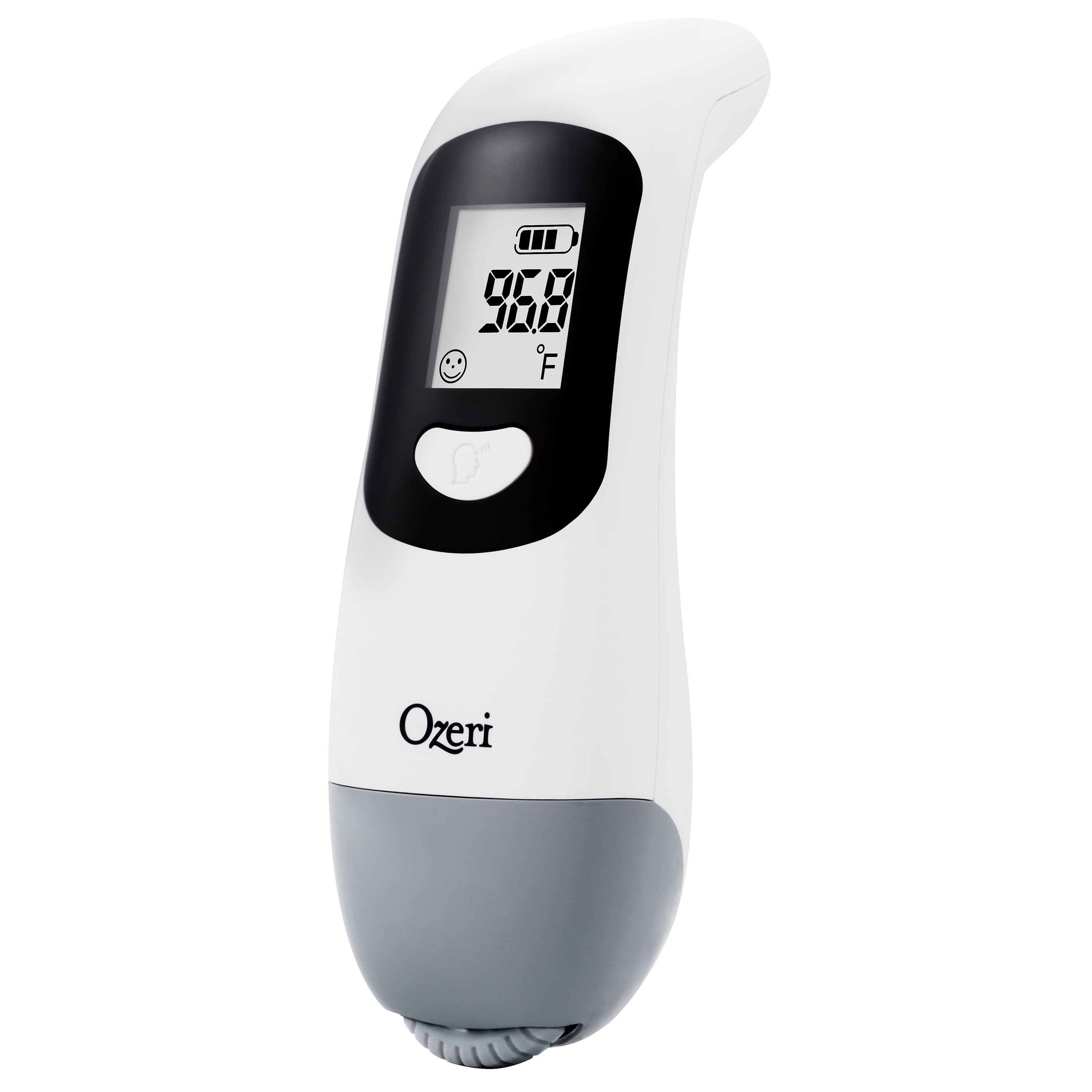 Forehead Thermometer, ISO 80601-2-56 Medical-Grade with Silent Fever Alarm and Battery-Free Kinetic Activation
