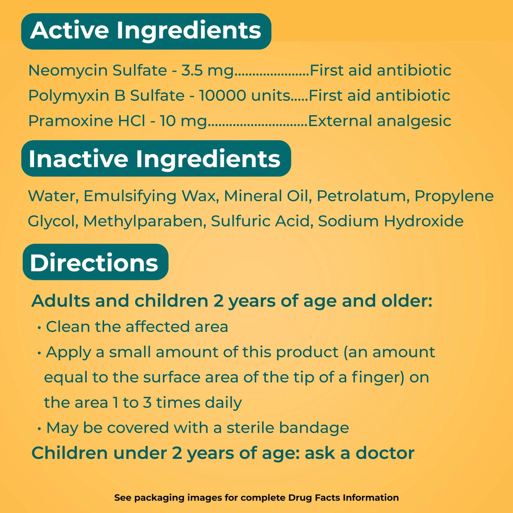 + Pain Relief Dual Action First Aid Antibiotic Cream for Kids, .5 Oz