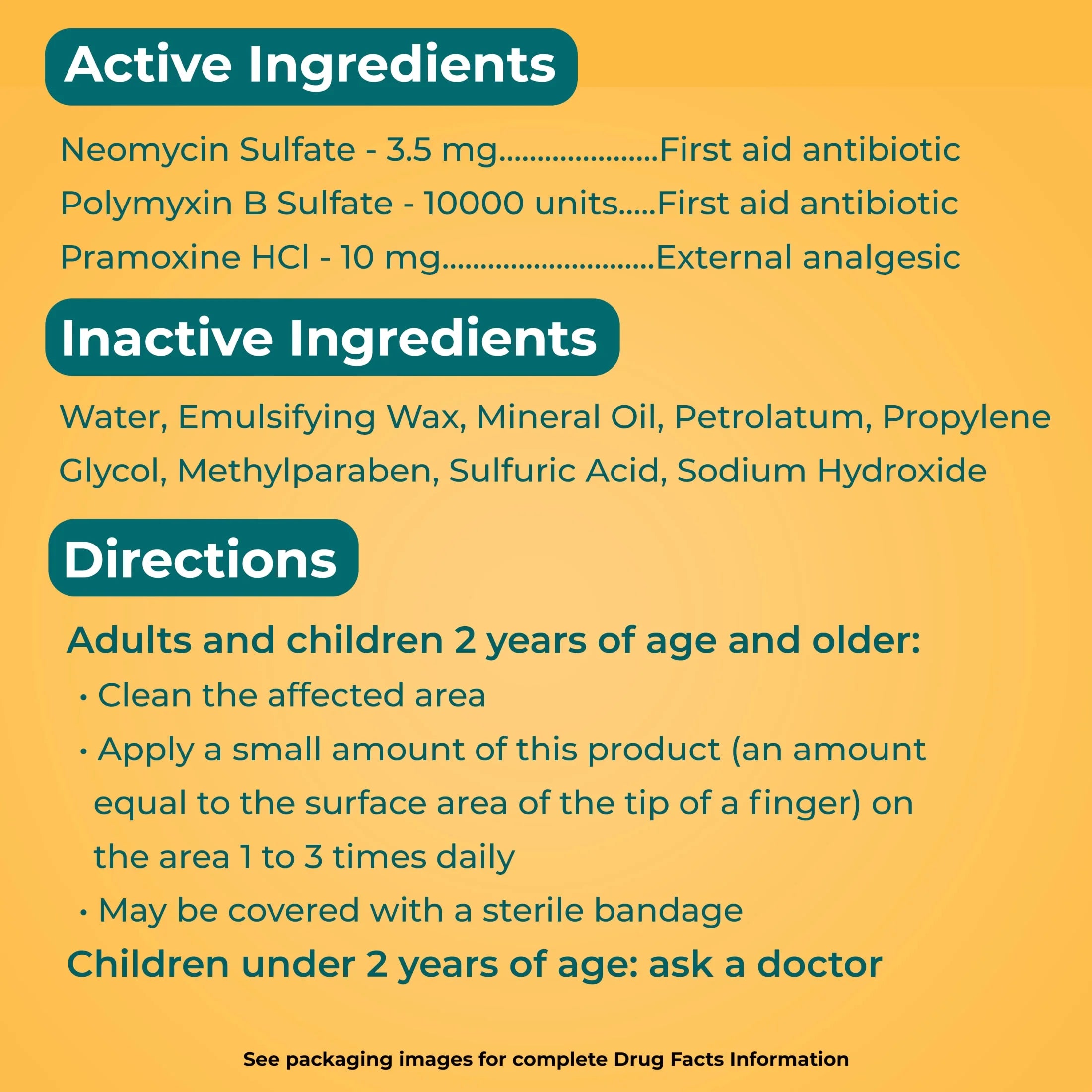 + Pain Relief Dual Action First Aid Antibiotic Cream for Kids, .5 Oz