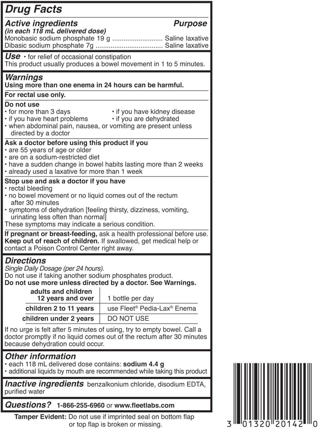 Laxative Saline Enema, Constipation Relief for Adults, Fast-Acting Prefilled Enema Kit, 4.5 Fl Oz, 2 Bottles