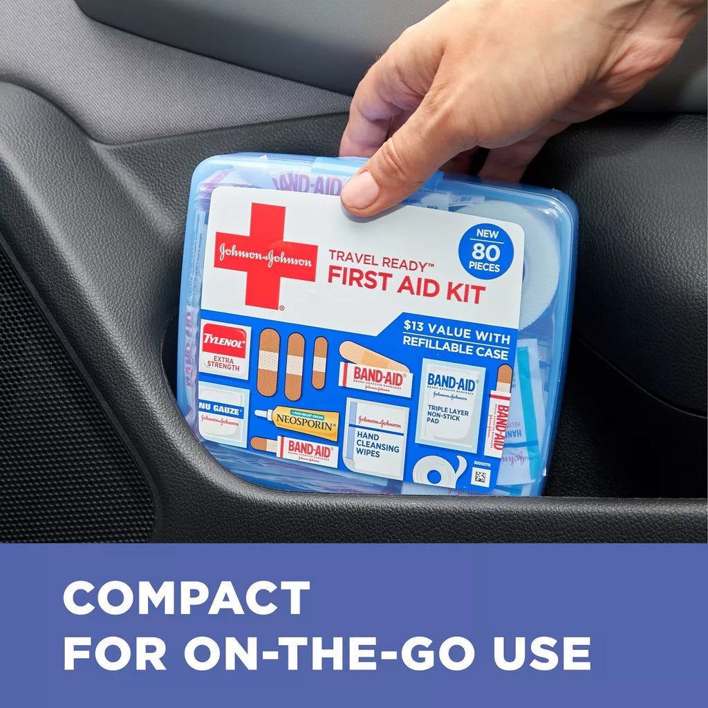 Johnson & Johnson First Aid Kit - 80Ct