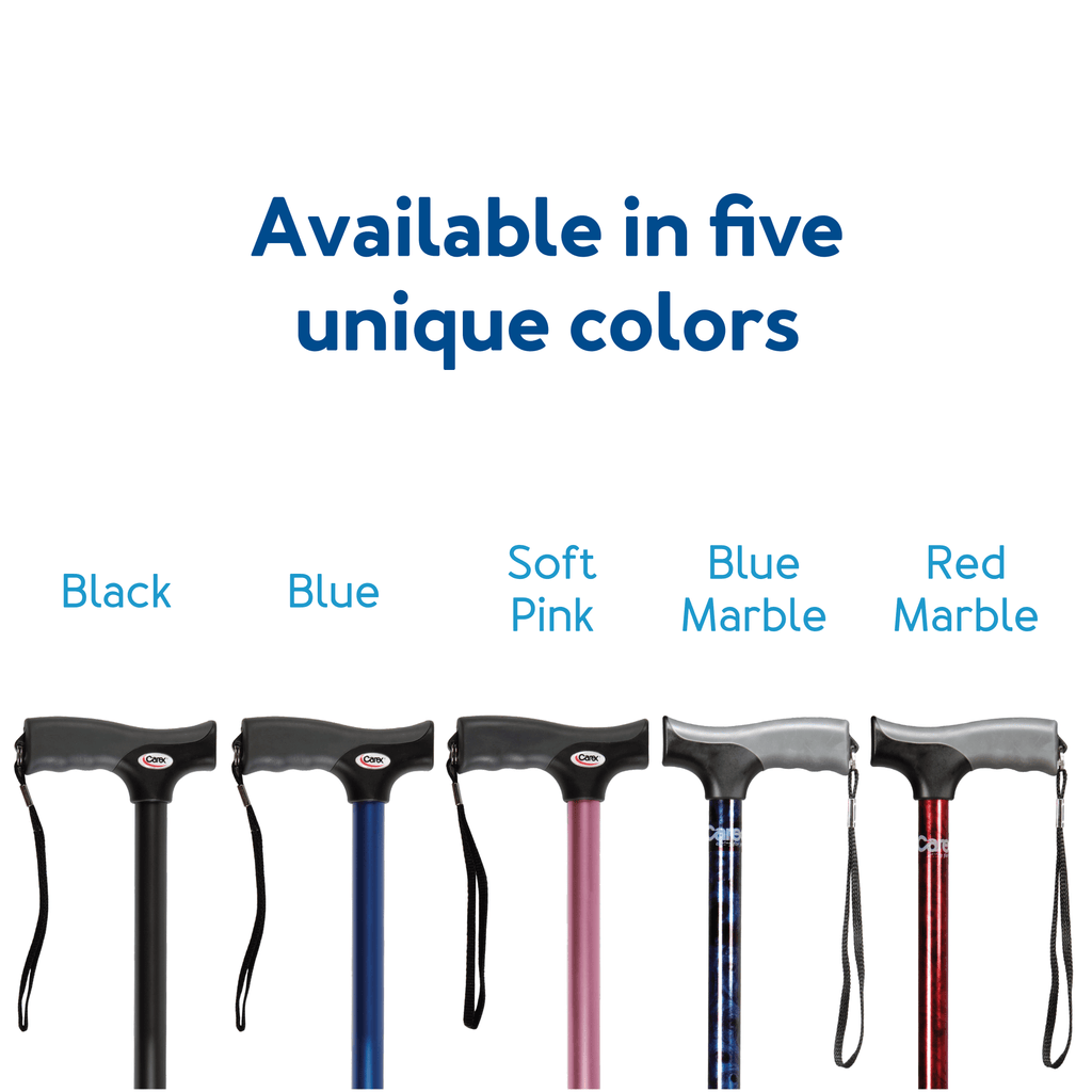 Soft Grip Derby Adjustable Walking Cane , Blue, 250 Lb Weight Capacity