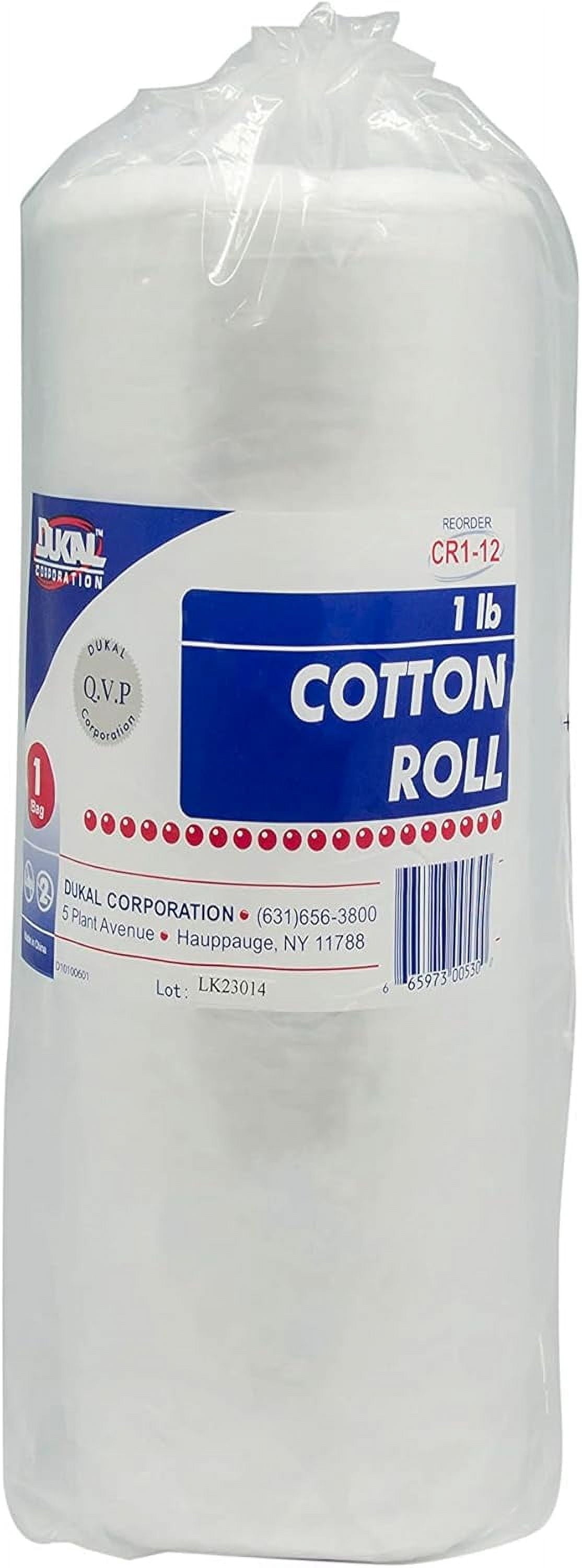 Non-Sterile Cotton Roll, 1 Lb | Soft & Absorbent for Wound Care - 1 Roll