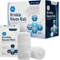 Med Pride Sterile Krinkle Gauze Rolls, 6-Ply, 4.5 in X 4.1 Yd, 6 Rolls – Cotton Medical Wound Dressing Bandage Wraps