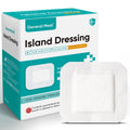 Sterile Island Dressing Bordered Gauze – 50 Count, 4" X 4" Individually Packed Gauze Pads, Adhesive Borders with Non-Stick Pads, Wound Dressing for First Aid Kit and Medical Facilities