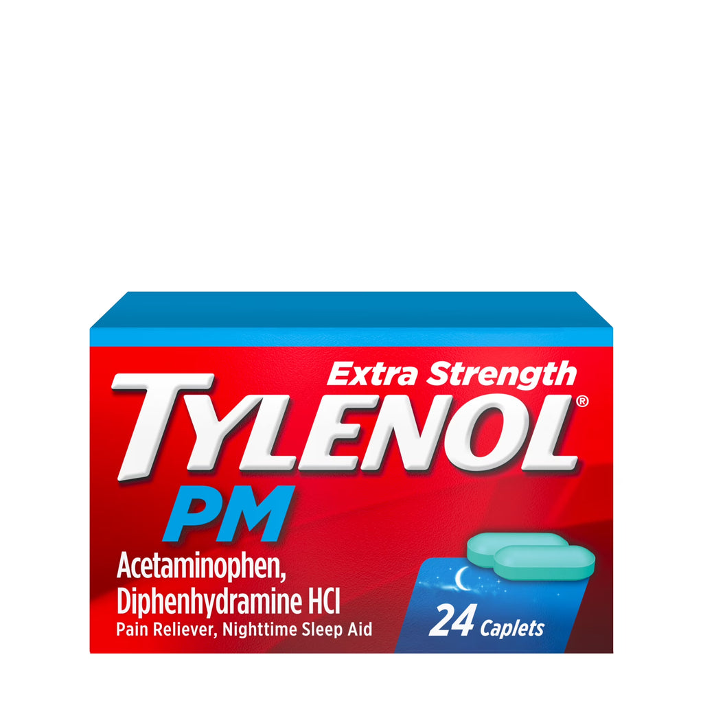 PM Extra Strength Pain Relief & Sleep Aid Caplets, 24 Count
