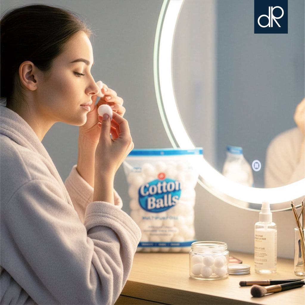 Small Cotton Balls, Premium 100% Cotton, Absorbent Multipurpose Makeup Remover & Personal Care, 300 Count