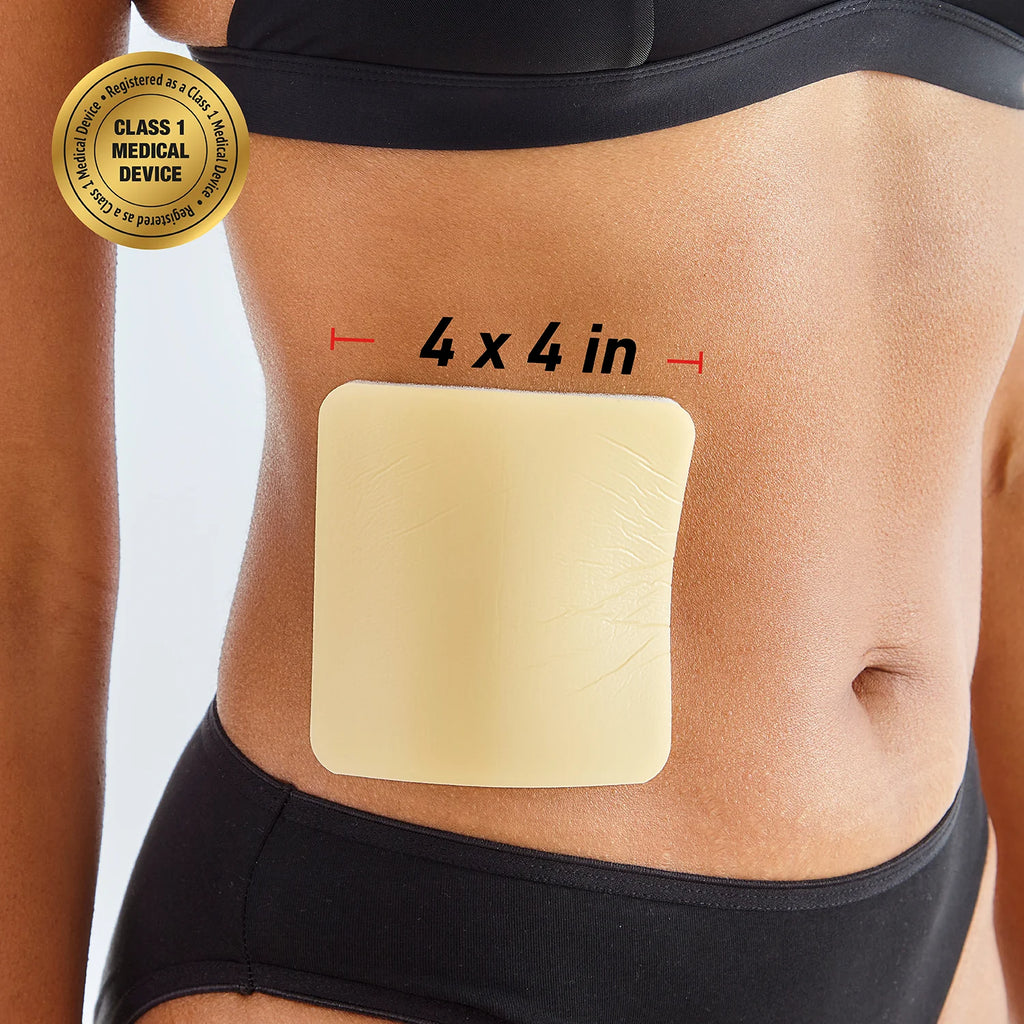 Opti-Heal Silicone Foam Absorbent Pad 4X4, 3CT