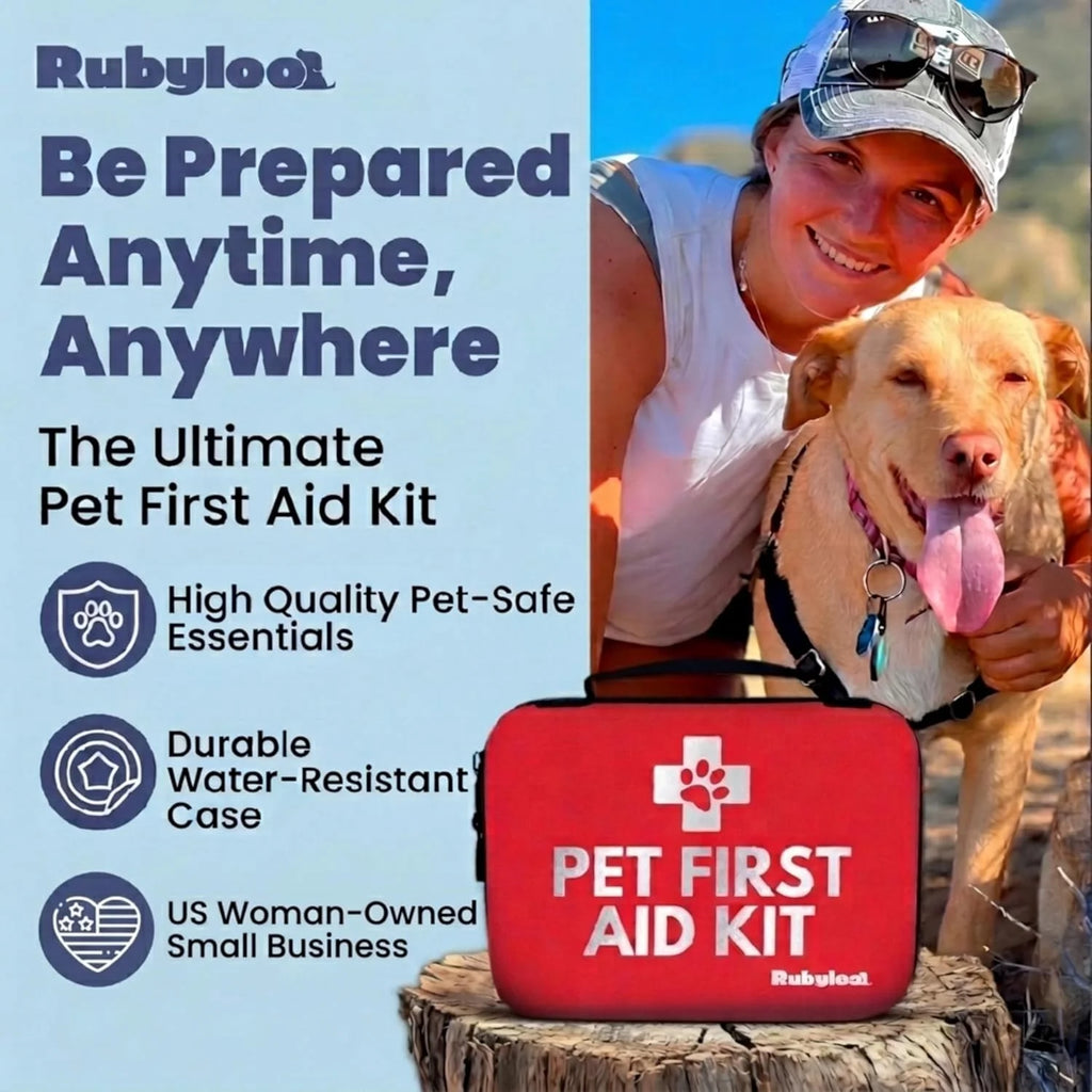 Cat and Dog First Aid Kit for Car and Travel - 53 Piece Pet Emergency Essential Kit with Vet-Approved Guide, Compact for Camping and Home