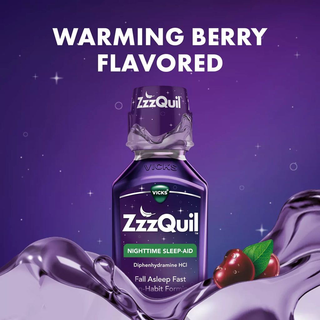 Zzzquil Nighttime Sleep-Aid Liquid - Berry
