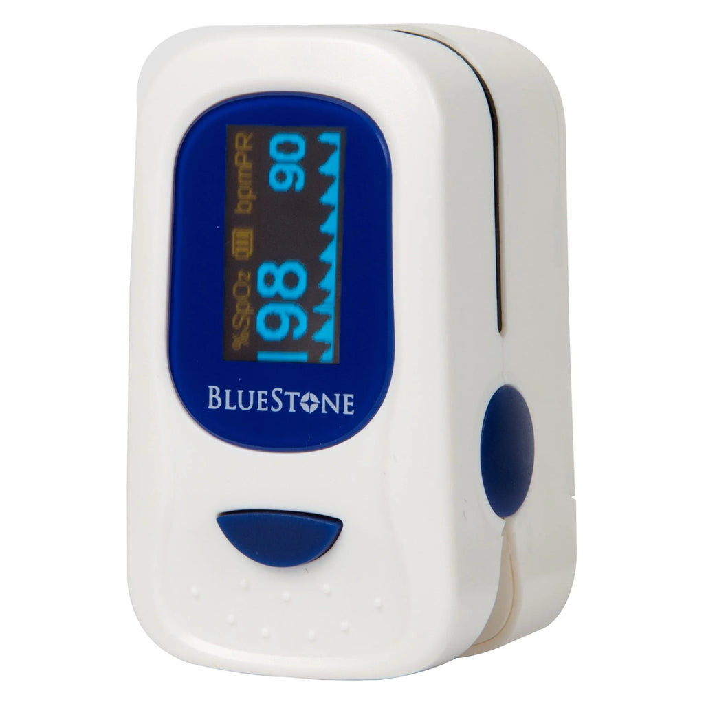 Portable Finger Pulse Oximeter with Carrying Case and Lanyard