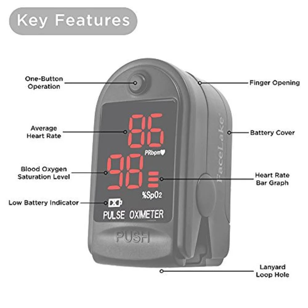 FL-400 Fingertip Pulse Oximeter (Black)