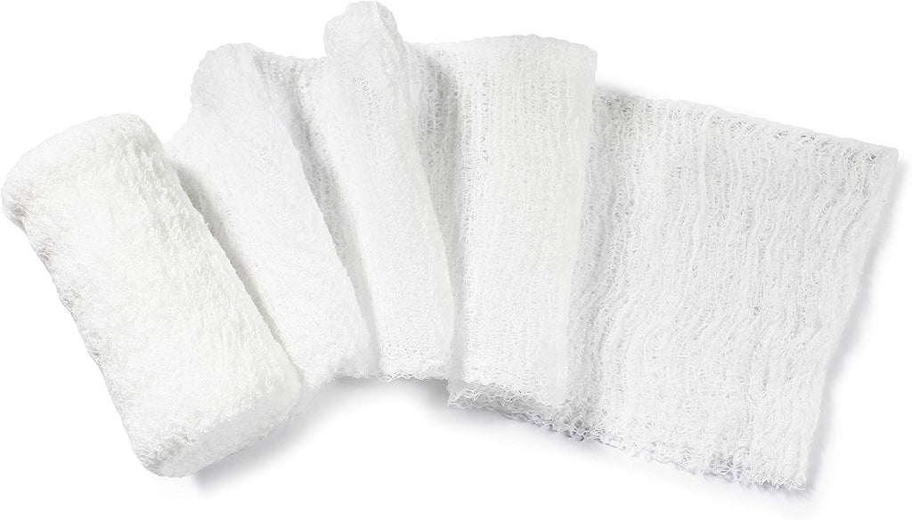 Med Pride Sterile Krinkle Gauze Rolls, 6-Ply, 4.5 in X 4.1 Yd, 6 Rolls – Cotton Medical Wound Dressing Bandage Wraps