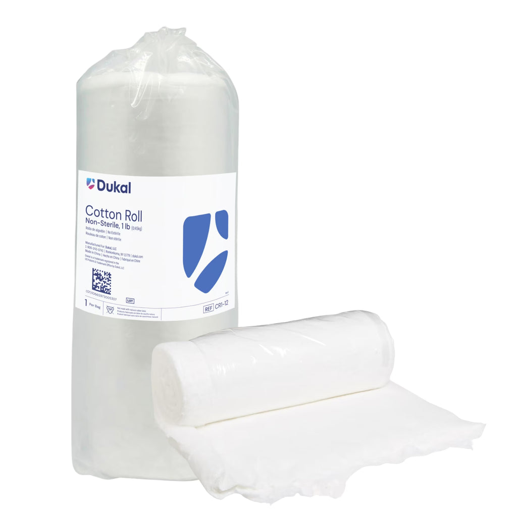 Non-Sterile Cotton Roll, 1 Lb | Soft & Absorbent for Wound Care - 1 Roll
