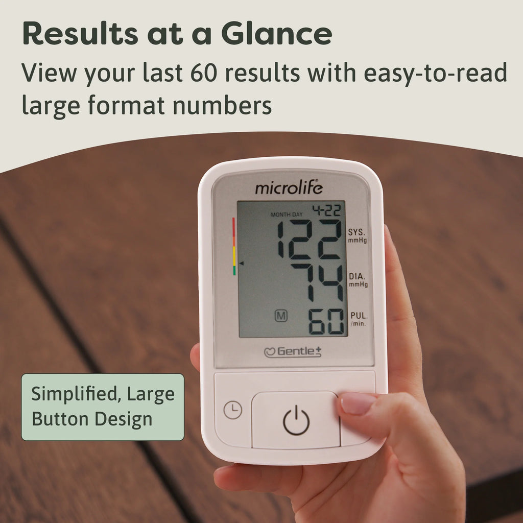 BPM2 Digital Blood Pressure Monitor, Wide-Range Upper Arm Cuff, Stores 60 Results
