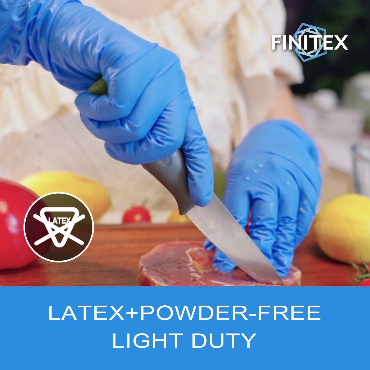 Medical Exam Nitrile Disposable Gloves, Latex-Free Powder Free Cleaning Food Gloves, Large, 200 Count