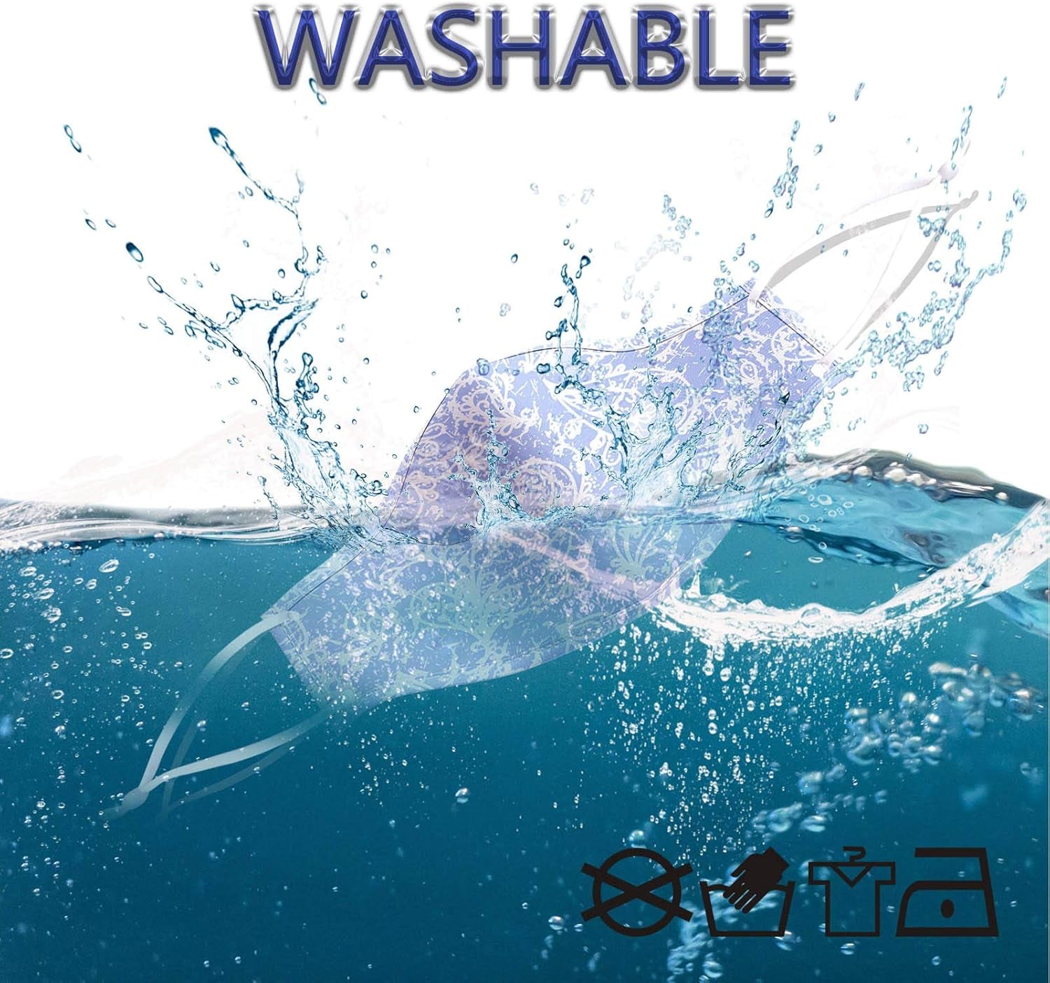 Cloth Face Mask with Reusable Washable-Individually Wrapped Adjustable Face Mask Earloop for Adults