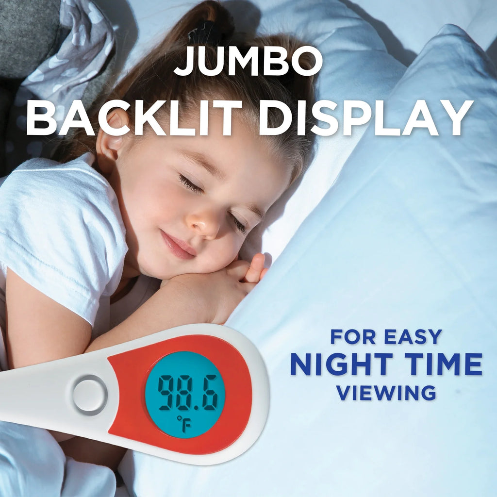 Digital Thermometer | 8-Second Readout | Jumbo Backlit Display | Flexible Tip