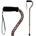 Walking Cane and Walking Stick for Men and Women, Lightweight and Adjustable, FSA HSA Eligible, Supports up to 250 Lbs with Ergonomic Soft Foam Offset Hand Grip and Wrist Strap, Leopard
