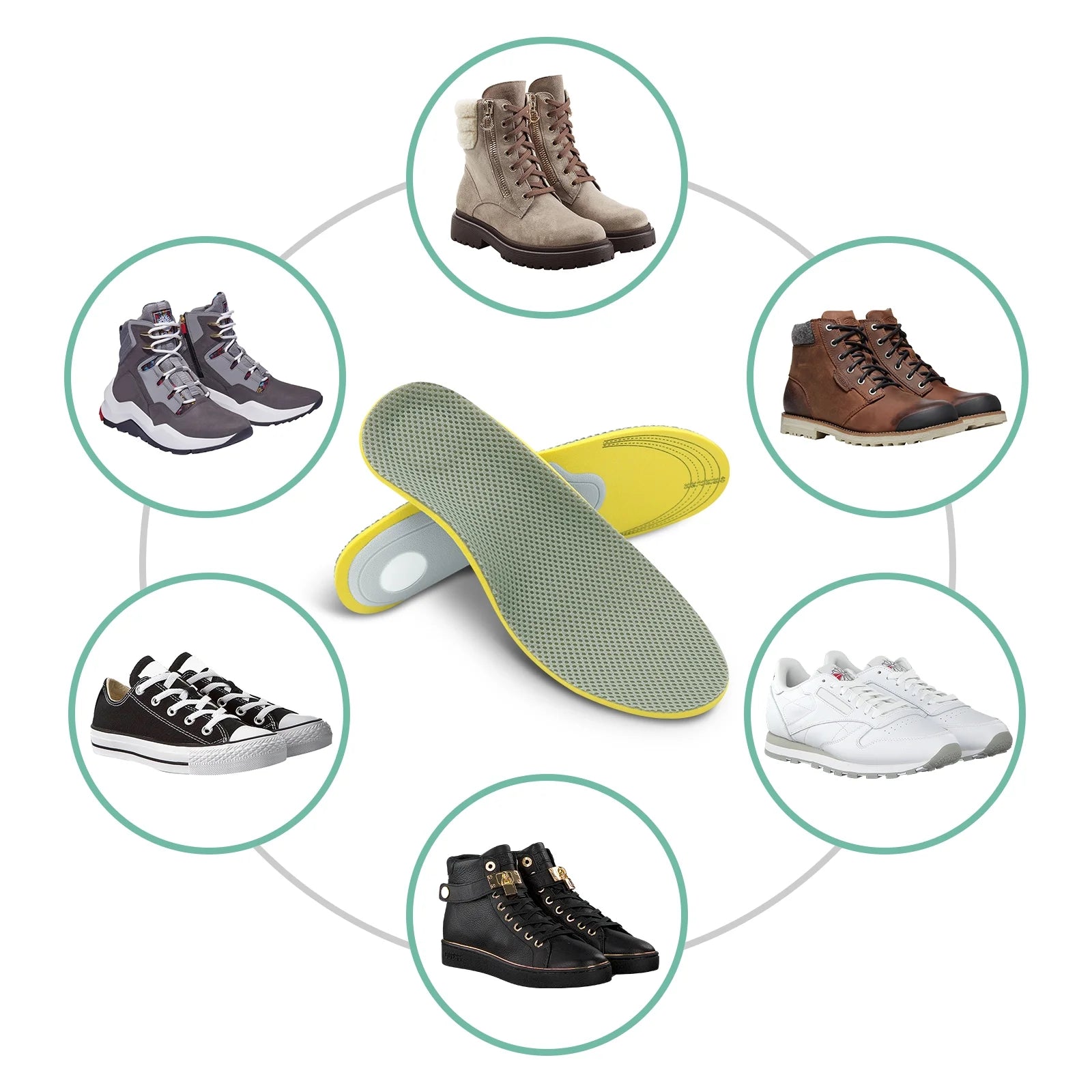 Orthotic Arch Support Shoe Inserts Insoles for Flat Feet,Feet Pain,Plantar Fasciitis for Women (1 Pair)