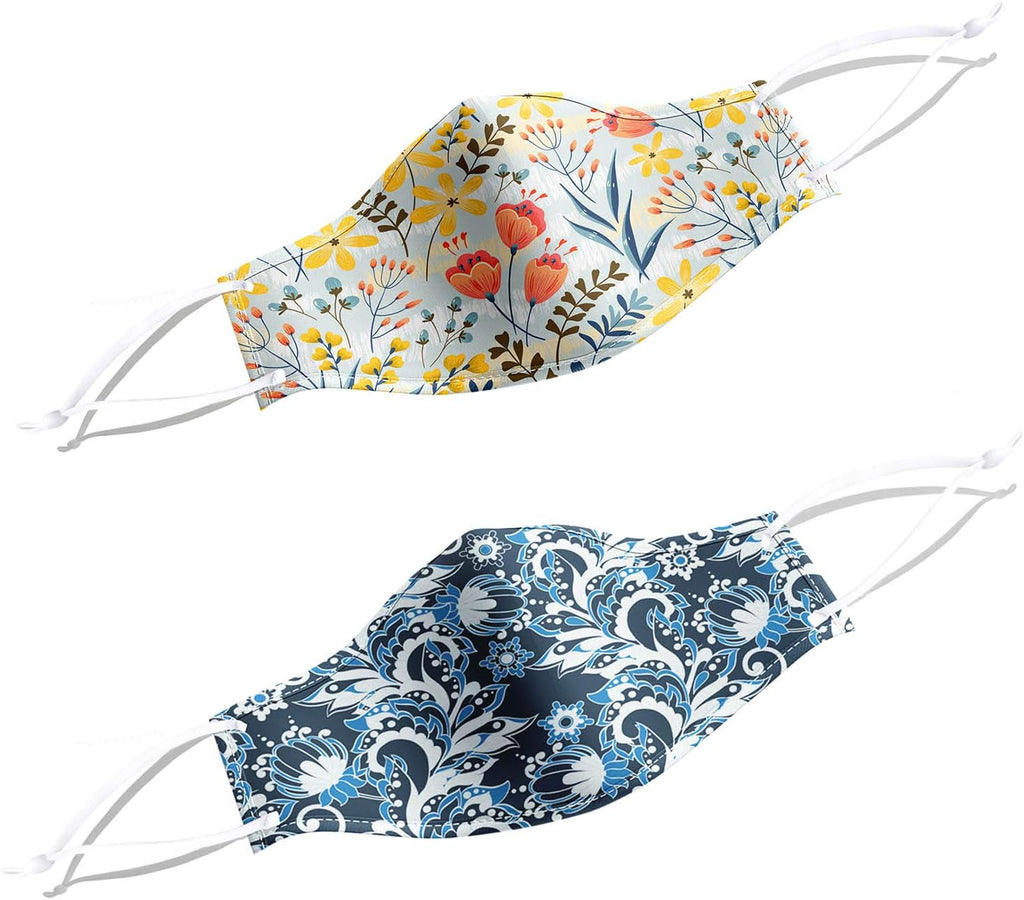 Cloth Face Mask with Reusable Washable-Individually Wrapped Adjustable Face Mask Earloop for Adults