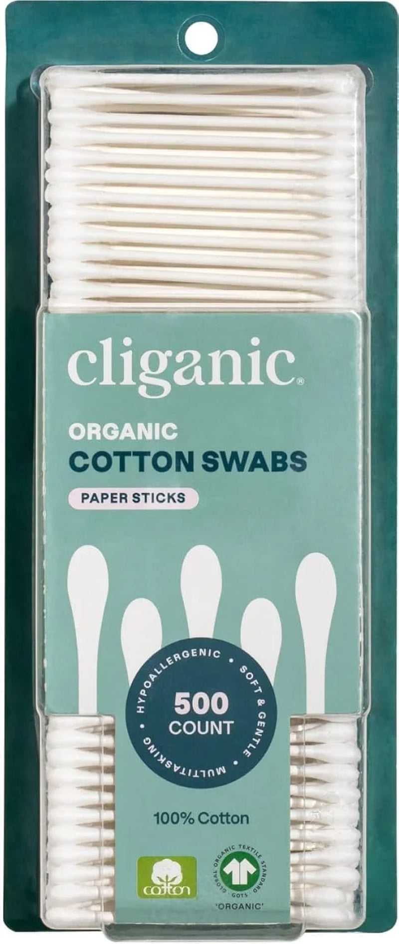 Organic Cotton Swabs, Hypoallergenic Ear Swabs for Travel Size Toiletries, 1500 Count