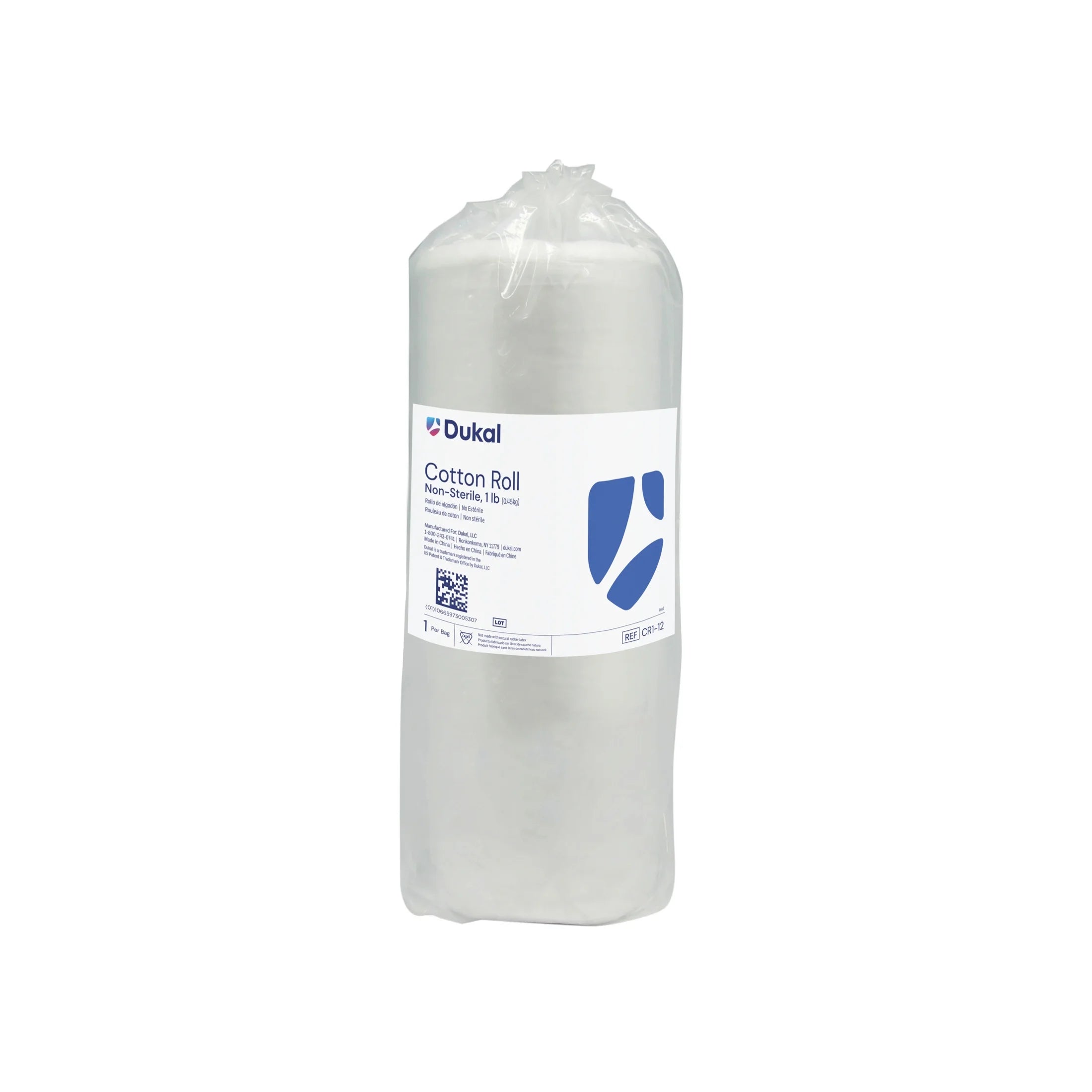 Non-Sterile Cotton Roll, 1 Lb | Soft & Absorbent for Wound Care - 1 Roll