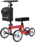 Knee Scooter Steerable Deluxe Medical Knee Walkerfor Foot Injury Crutch Alternative Silver
