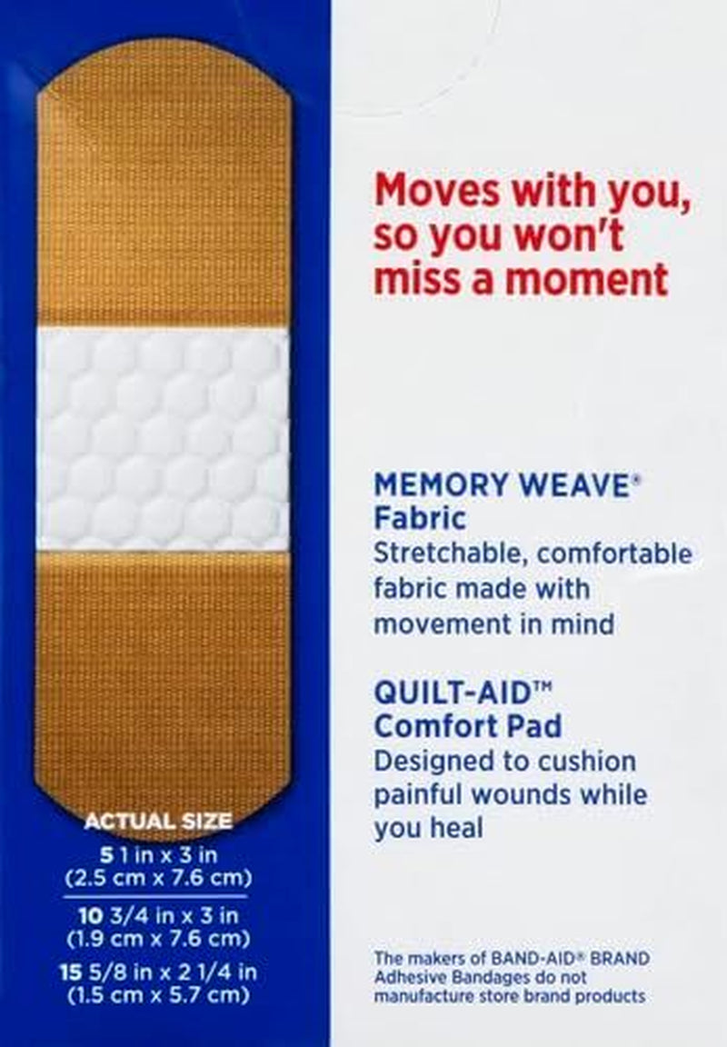 Band-Aid Brand Flexible Fabric Adhesive Bandages for First Aid, 2 Size (30-100)