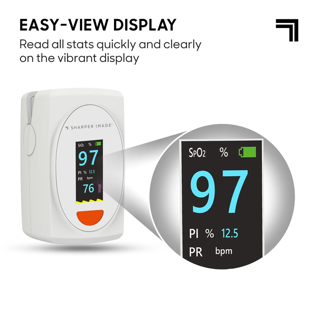 Finger Pulse Oximeter – Blood Oxygen & Heart Rate Monitor