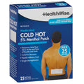 Cold Hot Medicated Menthol Patch | 5% Menthol | Back and Large Areas | 7.87” X 3.93” | 25-Count | Paraben-Free | Soothes Minor Aches and Pains