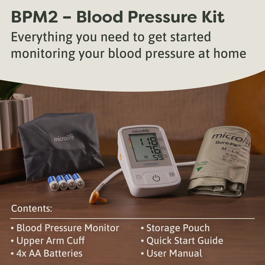 BPM2 Digital Blood Pressure Monitor, Wide-Range Upper Arm Cuff, Stores 60 Results