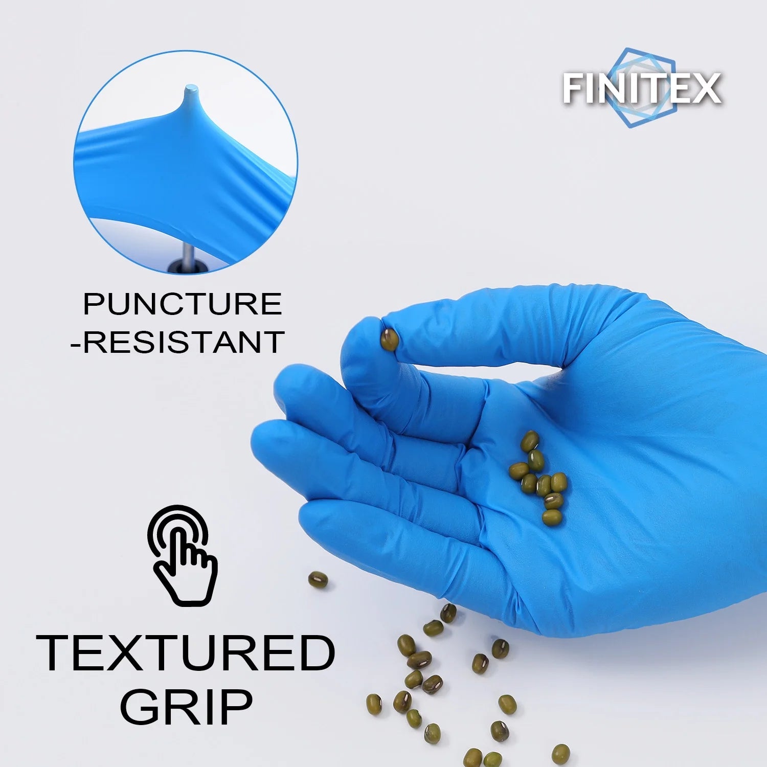 Medical Exam Nitrile Disposable Gloves, Latex-Free Powder Free Cleaning Food Gloves, Large, 200 Count
