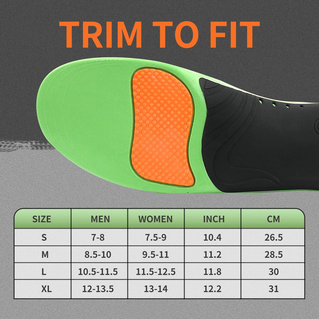 Heavy Duty Support Insole Arch Support , Shoe Insert Orthotics for Flat Feet (Men/ Women, M)