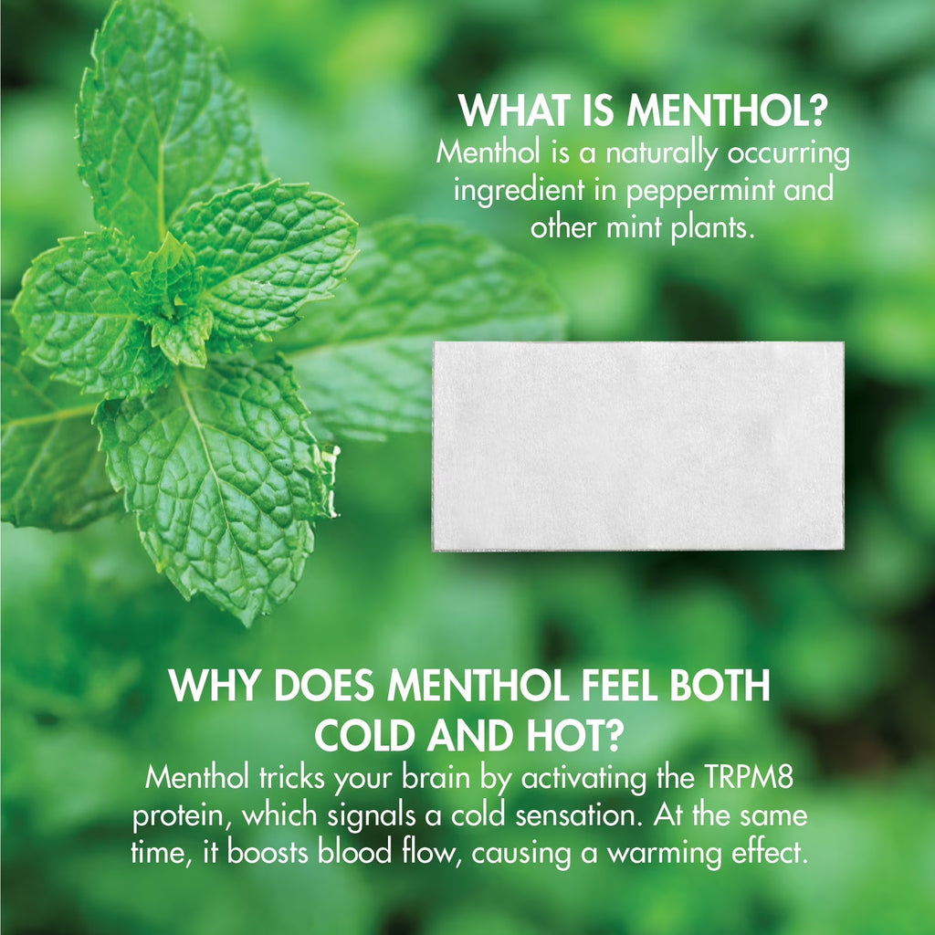 Cold Hot Medicated Menthol Patch | 5% Menthol | Back and Large Areas | 7.87” X 3.93” | 25-Count | Paraben-Free | Soothes Minor Aches and Pains
