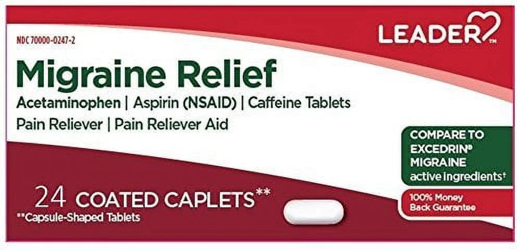 Migraine Relief, 24 Coated Caplets Each