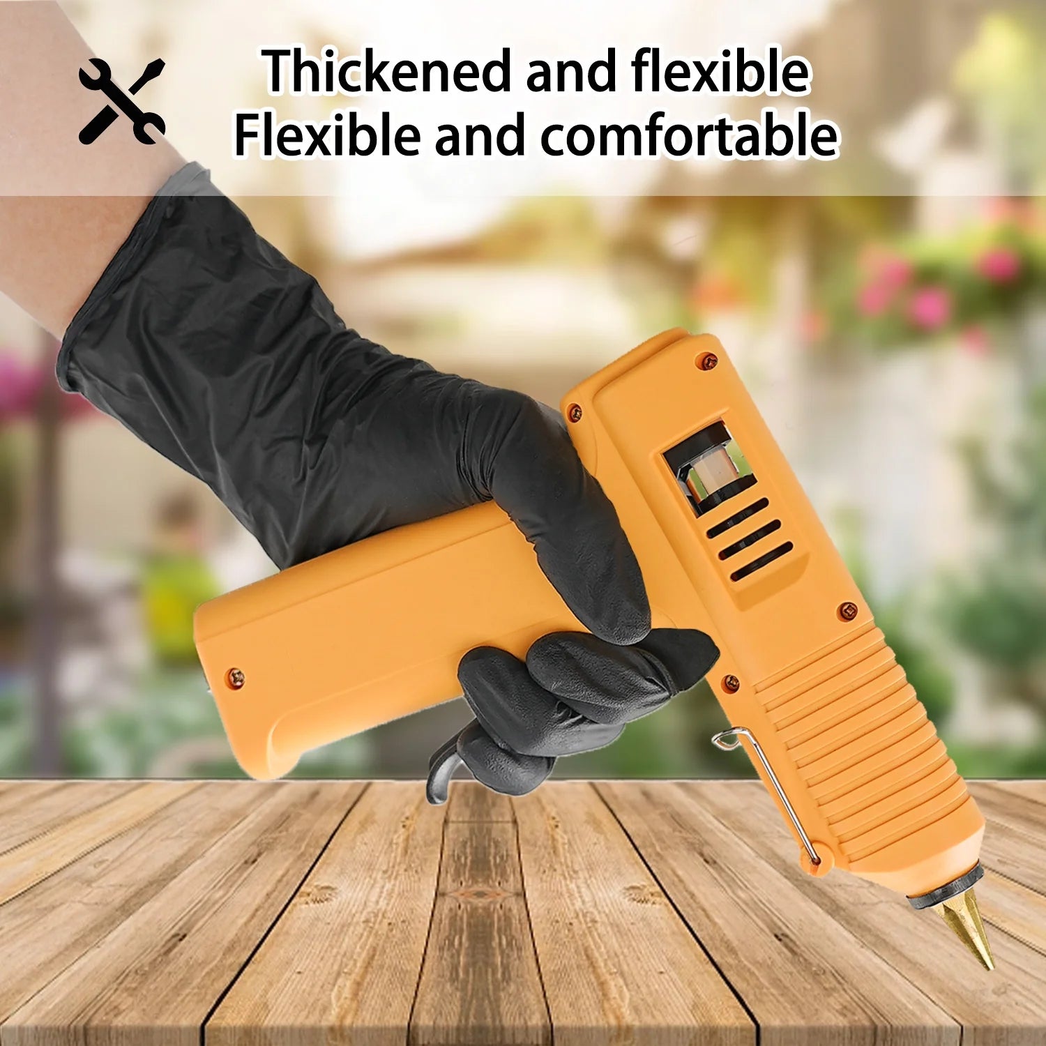 1000PCS Black Disposable Gloves Nitrile, Food Safe Gloves for Cooking, Food Prep, Powder-Free, Latex-Free, Textured Grip, 3.2 Mil, Medium