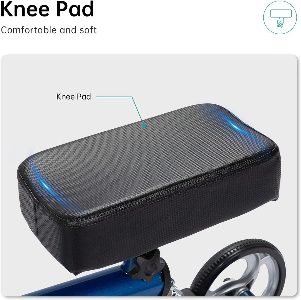 Knee Scooter Steerable Deluxe Medical Knee Walkerfor Foot Injury Crutch Alternative Blue