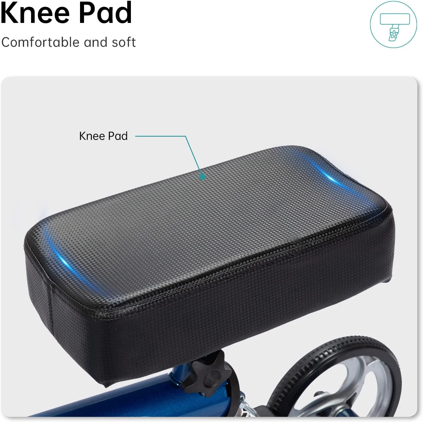 Knee Scooter Steerable Deluxe Medical Knee Walkerfor Foot Injury Crutch Alternative Blue