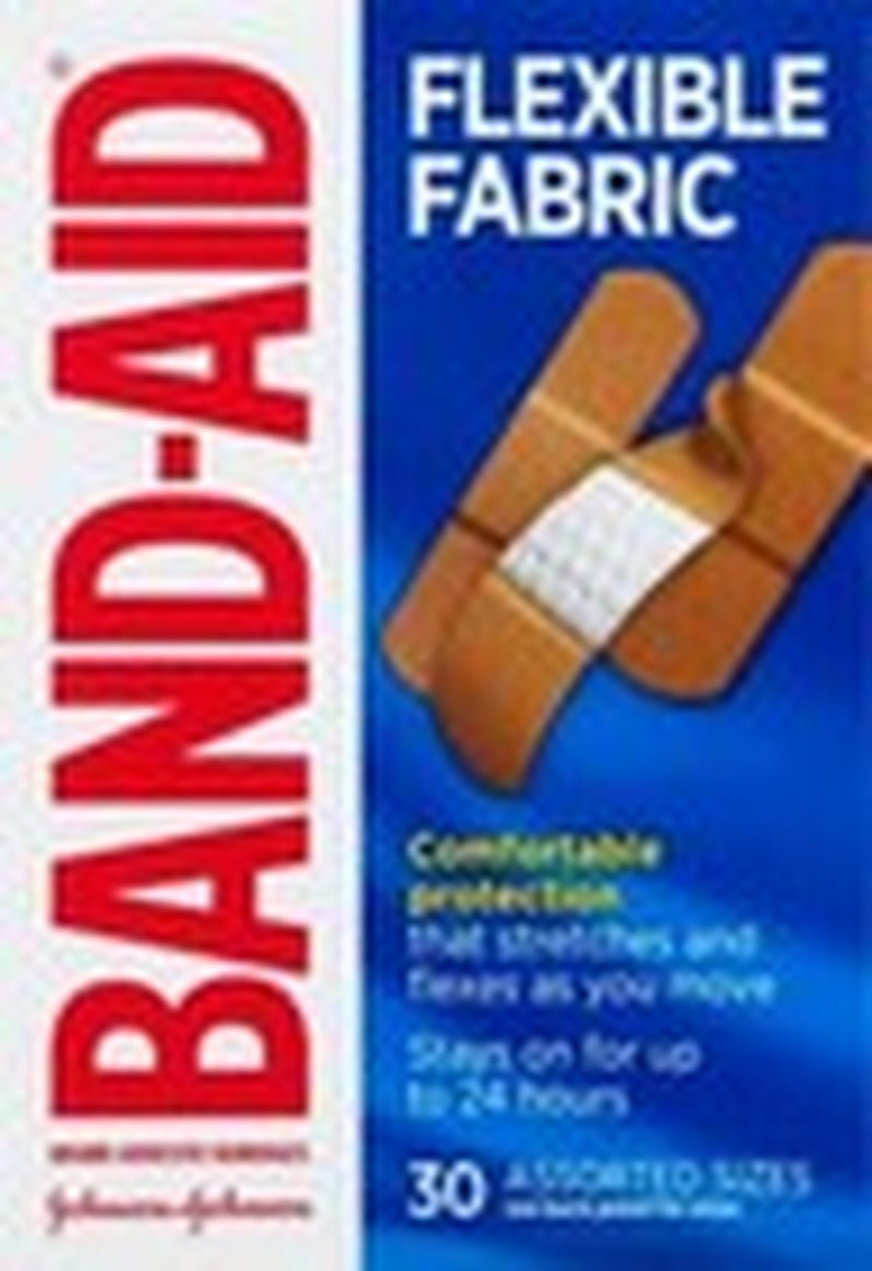 Band-Aid Brand Flexible Fabric Adhesive Bandages for First Aid, 2 Size (30-100)
