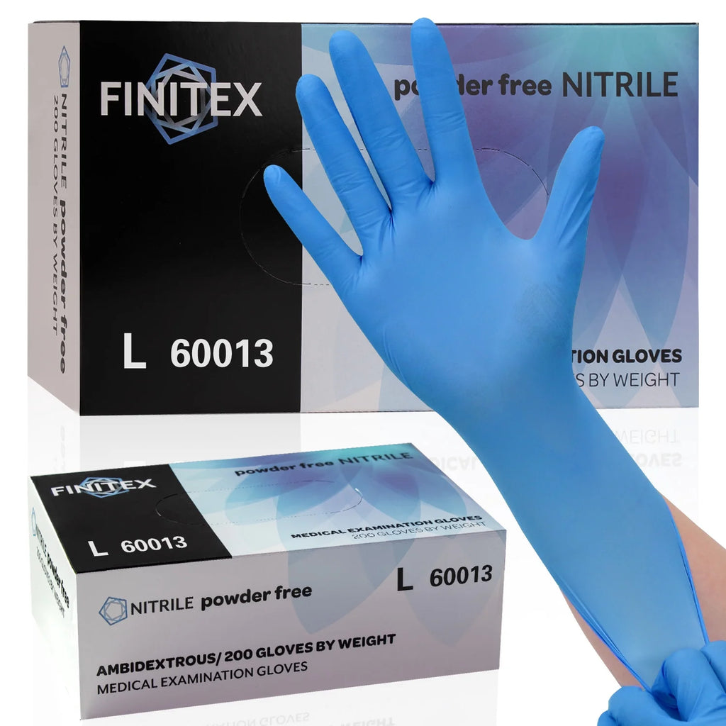 Medical Exam Nitrile Disposable Gloves, Latex-Free Powder Free Cleaning Food Gloves, Large, 200 Count