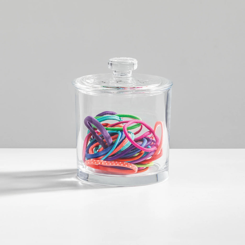 Small Glass Apothecary Vanity Jar, Clear