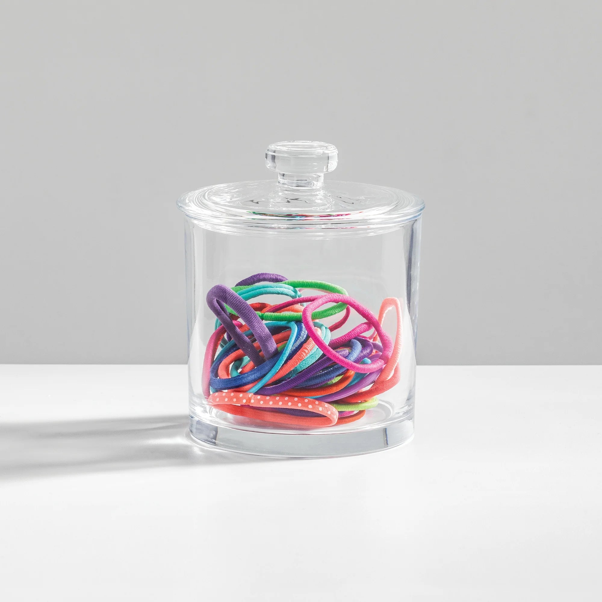 Small Glass Apothecary Vanity Jar, Clear