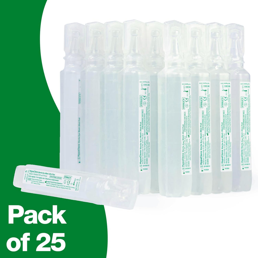 Hypaclens Saline Eye Wash Pods, (Pack of 25)