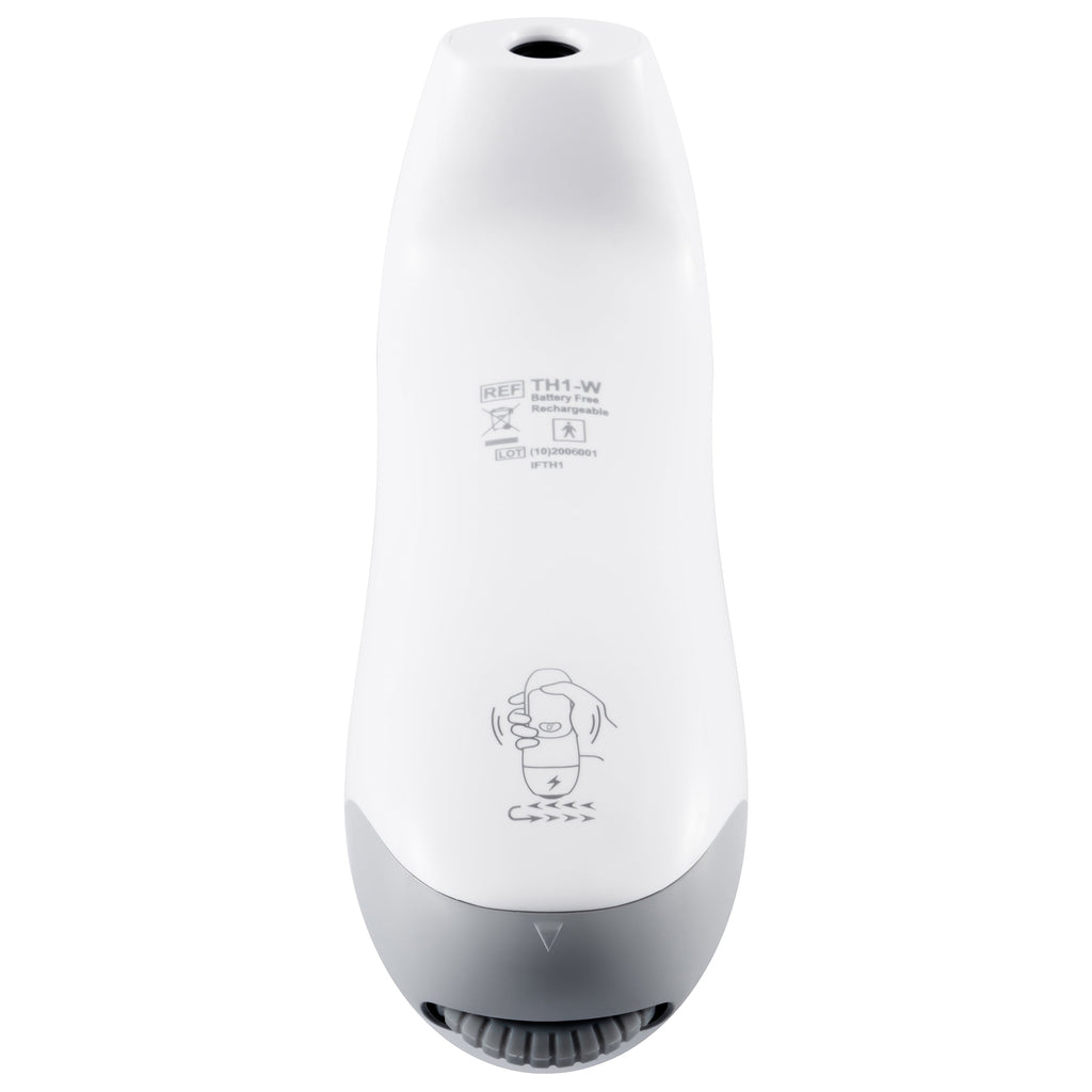 Forehead Thermometer, ISO 80601-2-56 Medical-Grade with Silent Fever Alarm and Battery-Free Kinetic Activation