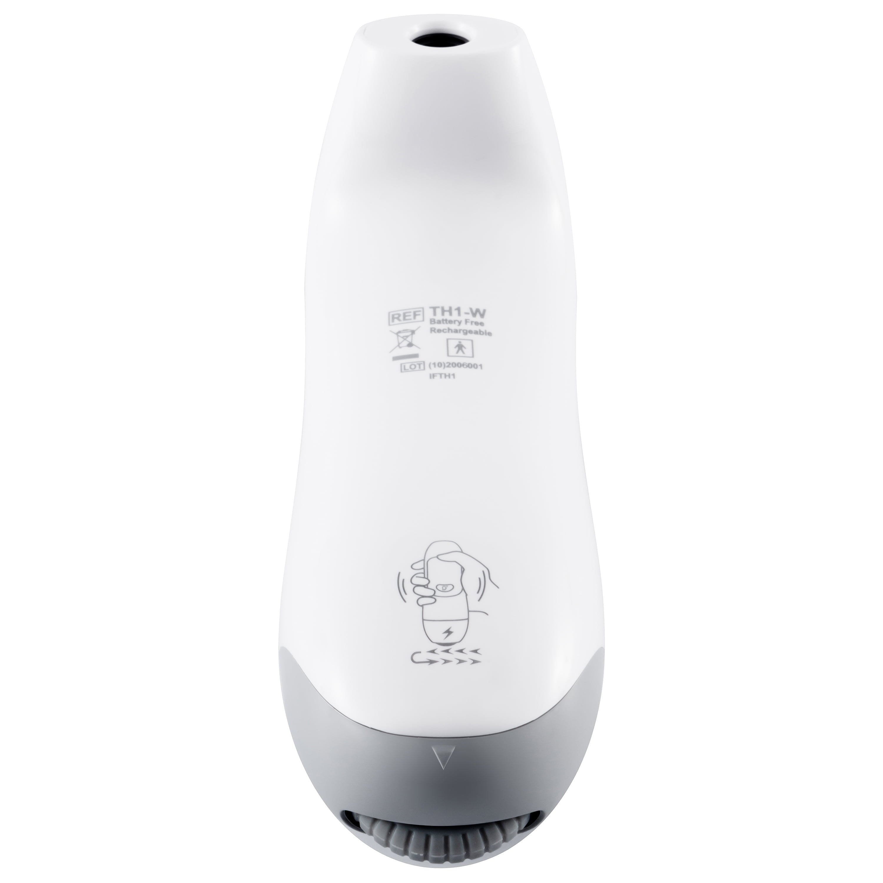 Forehead Thermometer, ISO 80601-2-56 Medical-Grade with Silent Fever Alarm and Battery-Free Kinetic Activation