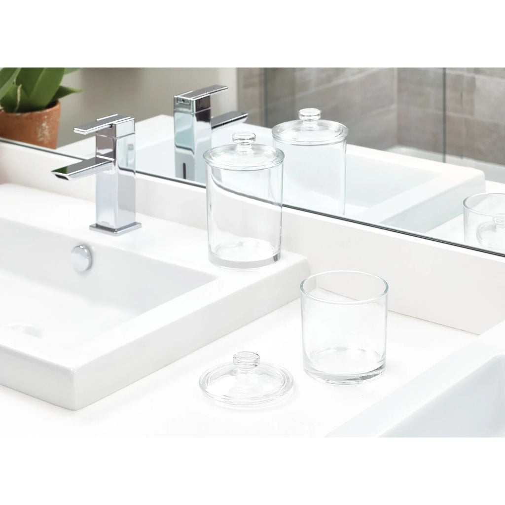 Small Glass Apothecary Vanity Jar, Clear